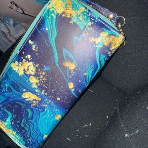 Blue and Gold Women's Bag